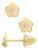 Children's 14K Yellow Gold Flower Studs w/ Diamonds
