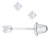 Children's 14K White Gold Diamond Stud Earrings 