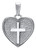 Children's Sterling Silver Heart Pendant w/ Cross