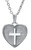 Children's Sterling Silver Heart Pendant w/ Cross