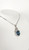 14K White Gold London Blue Topaz and Diamond Floral Pendant