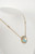 14K Yellow Gold Round Opal & Diamond Necklace