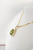 14K Yellow Gold Oval Peridot & Diamond Necklace
