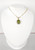14K Yellow Gold Oval Peridot & Diamond Necklace