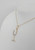 10K Yellow Gold Diamond Wine Glass Necklace
