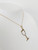 10K Yellow Gold Diamond Wine Glass Necklace