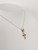 10K Yellow Gold Petite Diamond Cross Necklace
