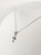 10K White Gold Petite Diamond Cross Necklace