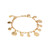 Gold-Plated Coin Charm Bracelet