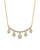 14K Yellow Gold Diamond Bar Necklace w/ Dangling Diamonds