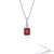 Sterling Silver Birthstone Necklace-Garnet/January
