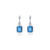 Sterling Silver Birthstone Earrings-Blue Topaz/December