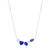 Sterling Silver Necklace with Multi-Shaped Blue & White CZs