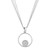 Sterling Silver Textured Circle Necklace