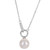 14K White Gold Pearl & Diamond Necklace
