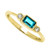 10K Yellow Gold Baguette Birthstone Ring-December