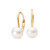 Gold-Plated Pearl Leverbacks