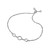 Sterling Silver CZ Circle Bolo Bracelet
