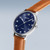 Men's Bering Watch-Leather & Navy Blue