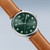 Men's Bering Watch-Leather & Green