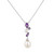 Sterling Silver Pearl & Amethyst Necklace