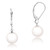 14K White Gold Pearl Dangles