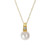 14K Yellow Gold 7mm Pearl Pendant w/ Diamond Accent