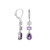 ELLE Amethyst & White Topaz Dangles