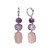 ELLE Amethyst and Rose Quartz Dangles