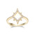 ELLE Gold-Plated CZ Star Ring