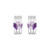 ELLE Ridged Hoops w/ Amethyst