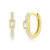 Gold-Plated CZ Huggie Hoops