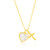 Gold-Plated Cross & Heart Charm Necklace
