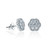 14 Karat White Gold Diamond Flower Studs