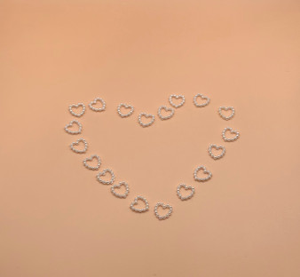 heart shaped pearl charms