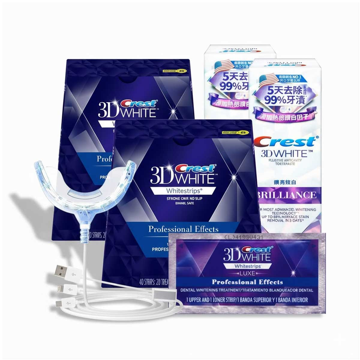 TWIN] Crest 3D White Professional Effects Toothpaste Bundle