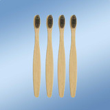 Natural Bamboo Charcoal Toothbrush - 4 pcs