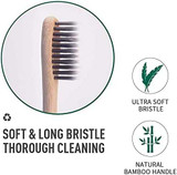 Natural Bamboo Charcoal Toothbrush - 4 pcs