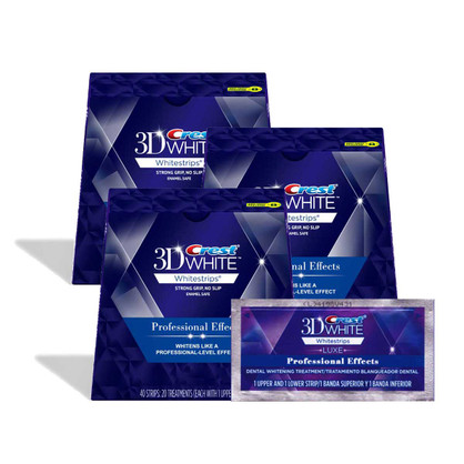 [3 PACKS] Crest 3D Whitestrips Professional Effects  Bundle (Not In The Sealed Box)