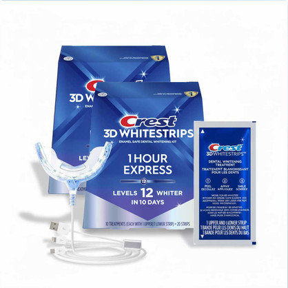 [TWIN] Crest 3D Whitestrips 1 Hour Express LED Whitening Light Bundle – Unboxed