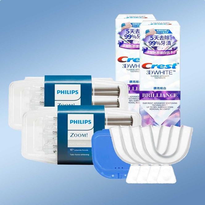 Philips Zoom Nite White 16% Mouthguard+Brilliance Toothpaste