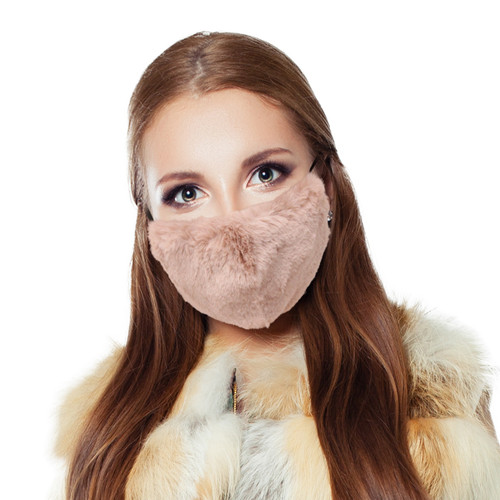 Beige Fur Mask