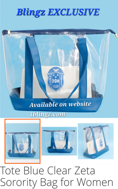 Zeta Phi Beta clear tote bag