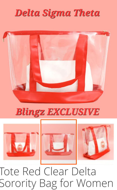 Delta Sigma Theta clear tote bag