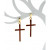 Red /White Wood JESUS Earrings 3inch