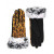 Black Fur Cuff Cheetah Print Gloves
