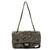 Sage Designer Inspired Velvet Fabric Turn Lock Handbag 10X6.5"