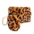 Leopard Fur Wristlet Clutch 11X7.75