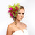 Pink and Green Fascinator