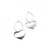 Round hoop heart earrings silver